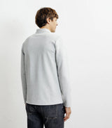 Polo col ouvert manches longues gris chine - IZAC