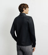 Polo boutonné manches longues noir - IZAC