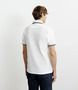 Polo piqué boutonné blanc - IZAC