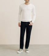 Pull col V manches longues écru - IZAC