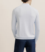 Pull col montant demi zippé bleu ciel - IZAC