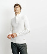 Pull col montant demi zippé écru - IZAC