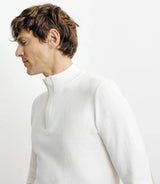 Pull col montant demi zippé écru - IZAC