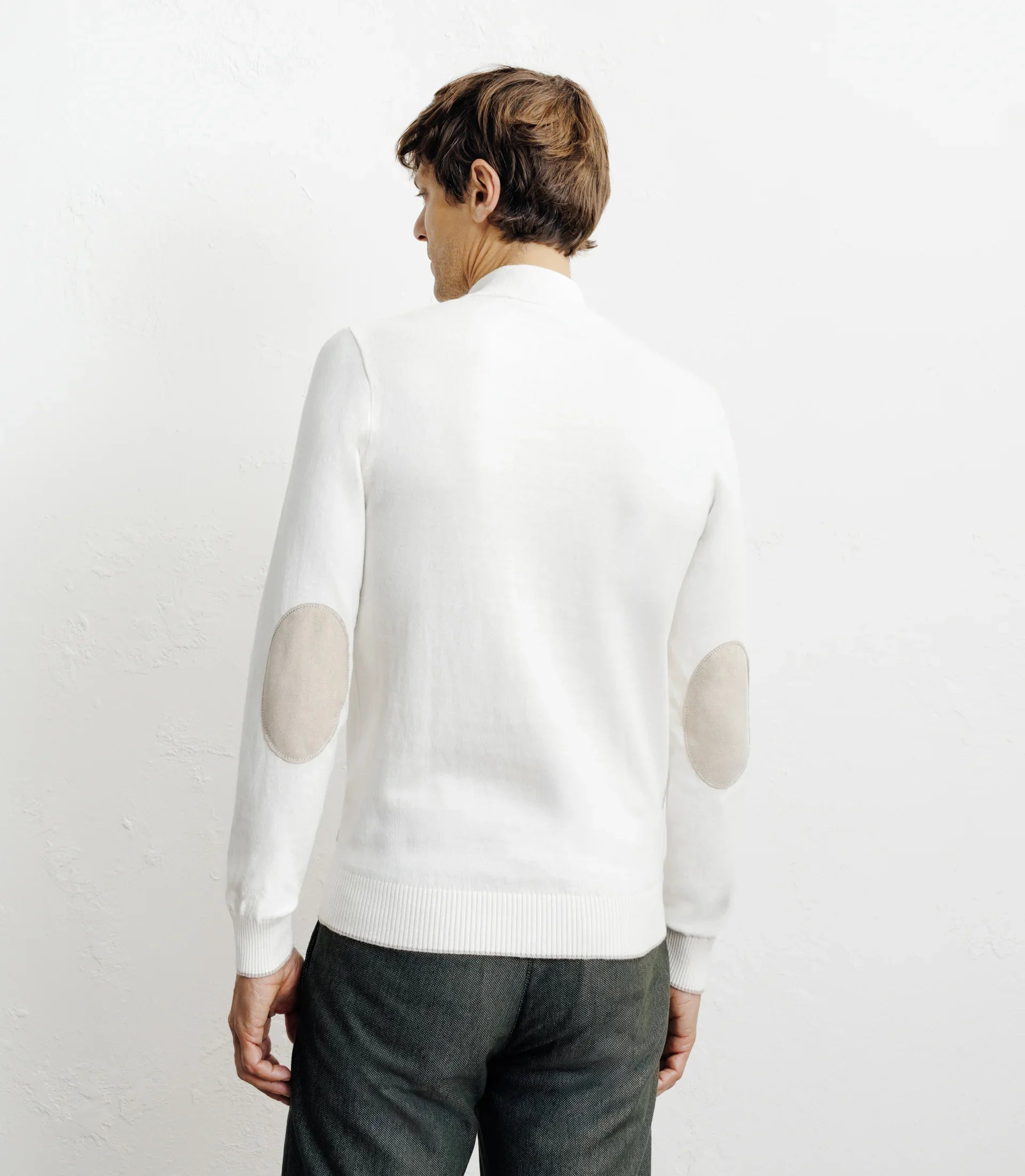 Pull col montant demi zippé écru - IZAC