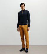 Pull col montant demi zippé marine - IZAC