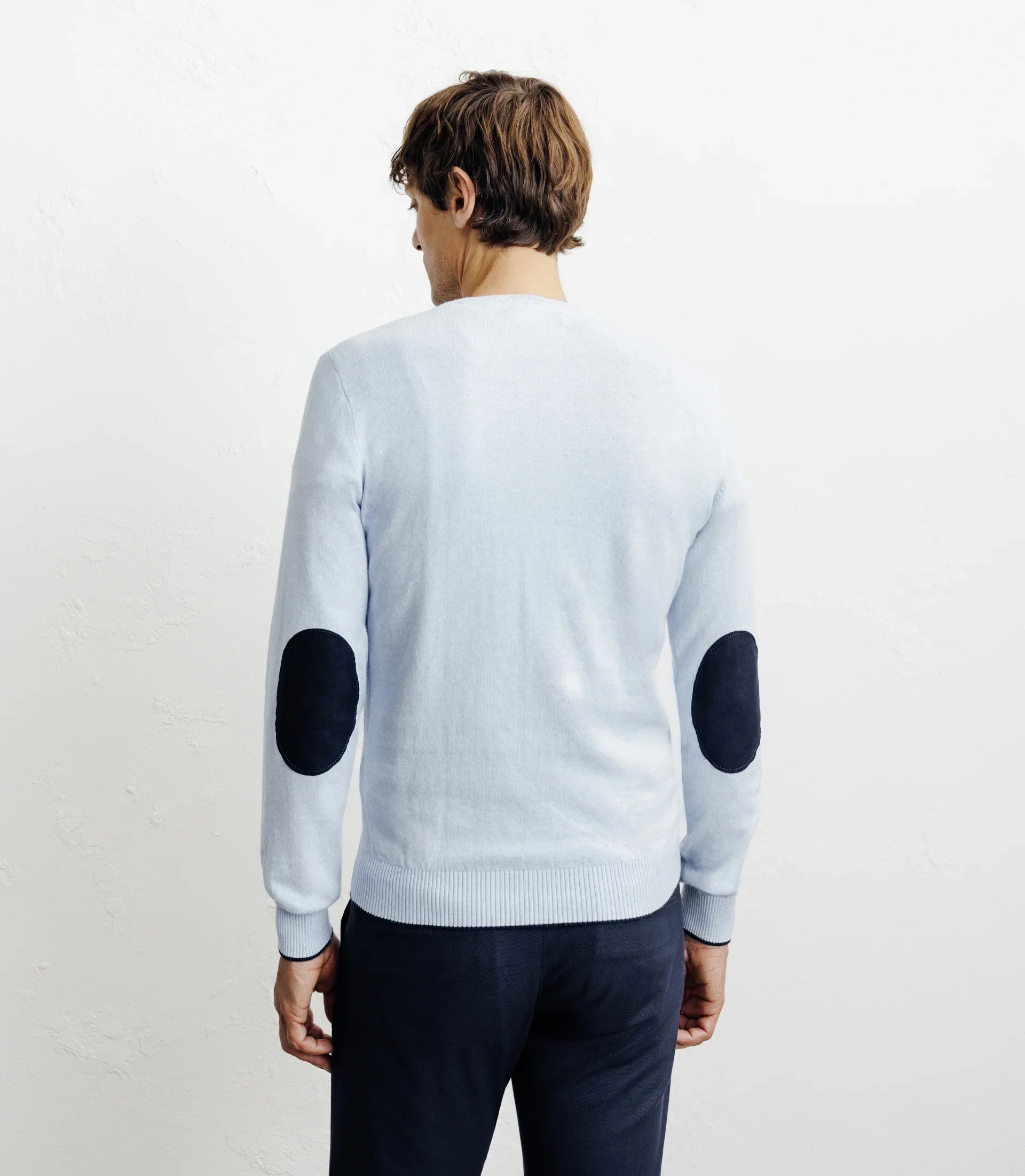 Pull col V bleu ciel - IZAC