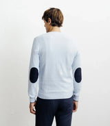 Pull col V bleu ciel - IZAC