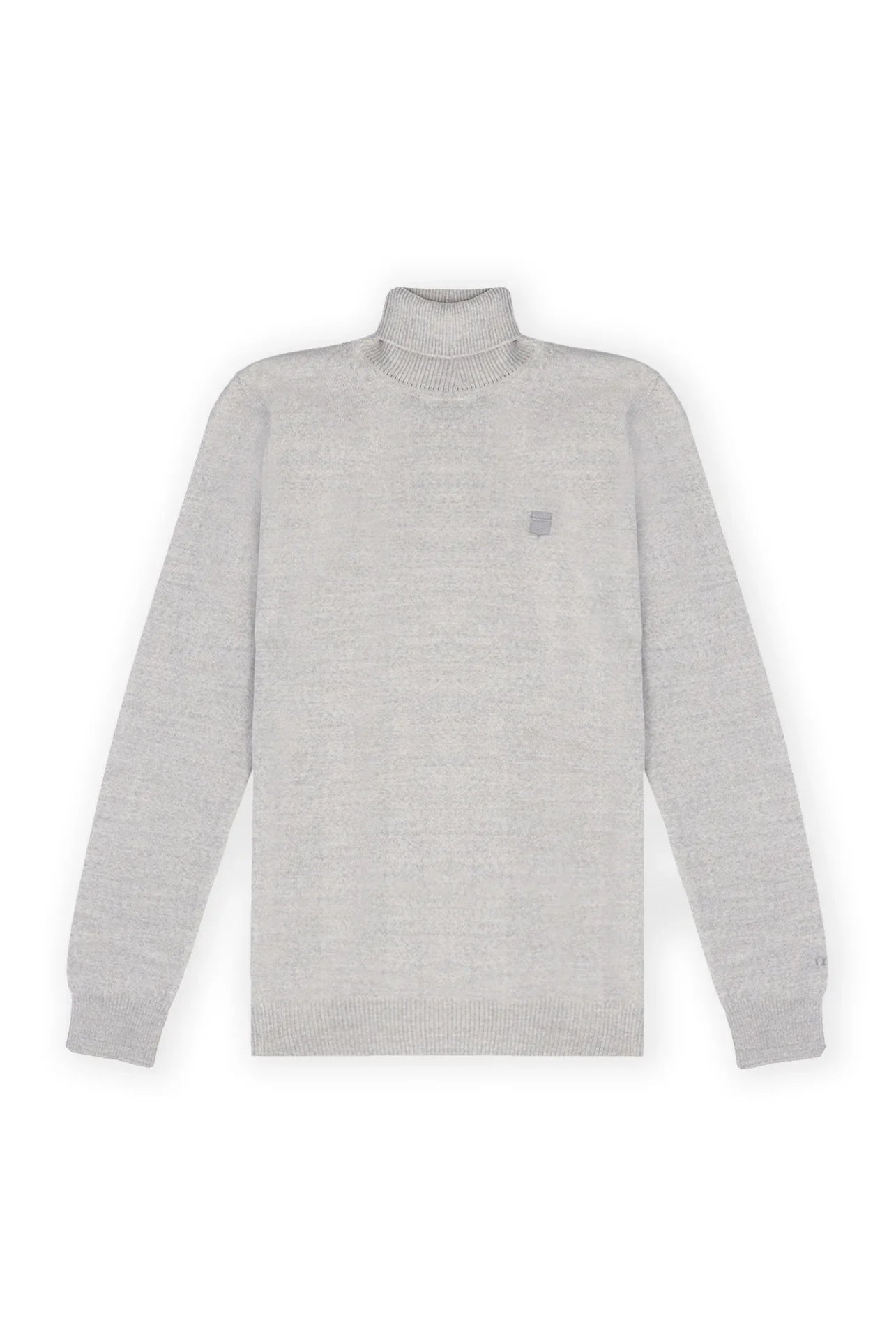 Pull col roulé gris chiné - IZAC
