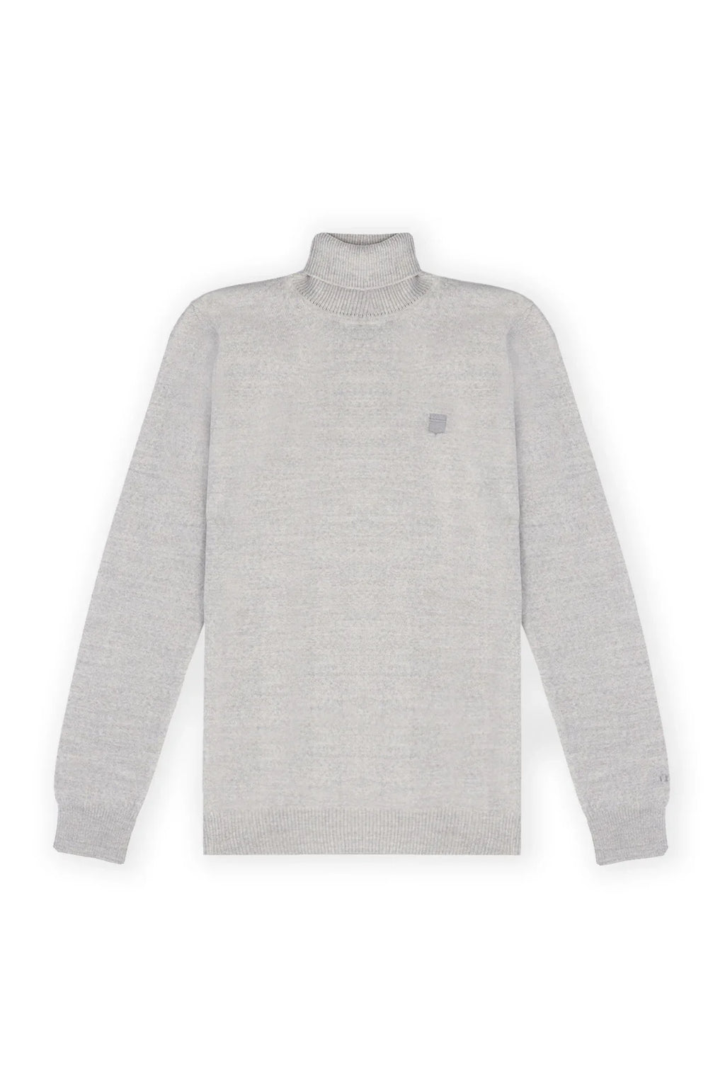 Pull col roulé gris chiné - IZAC