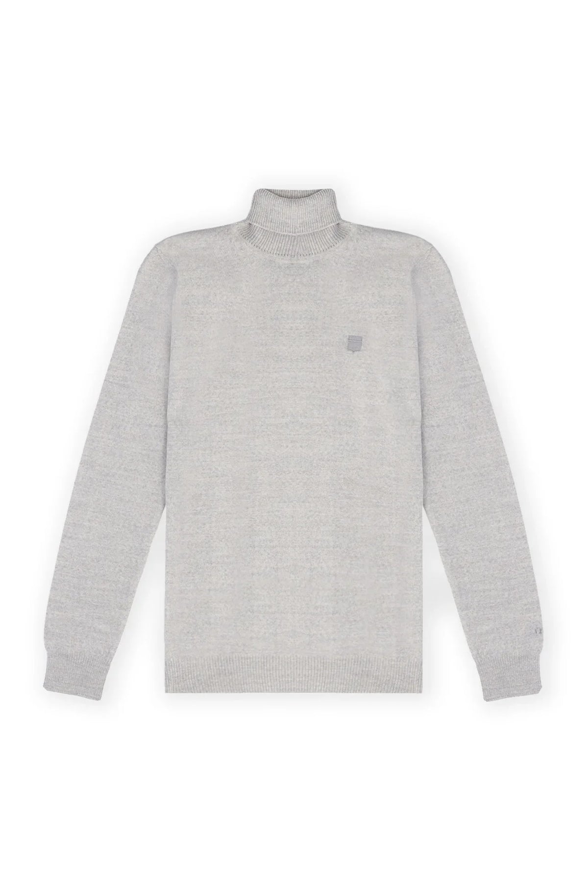 Pull col roulé gris chiné - IZAC