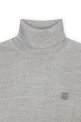 Pull col roulé gris chiné - IZAC