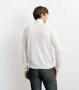 Pull col roulé en mérinos ecru - IZAC