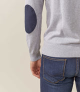 Pull col V gris clair chiné "Nelson" - IZAC