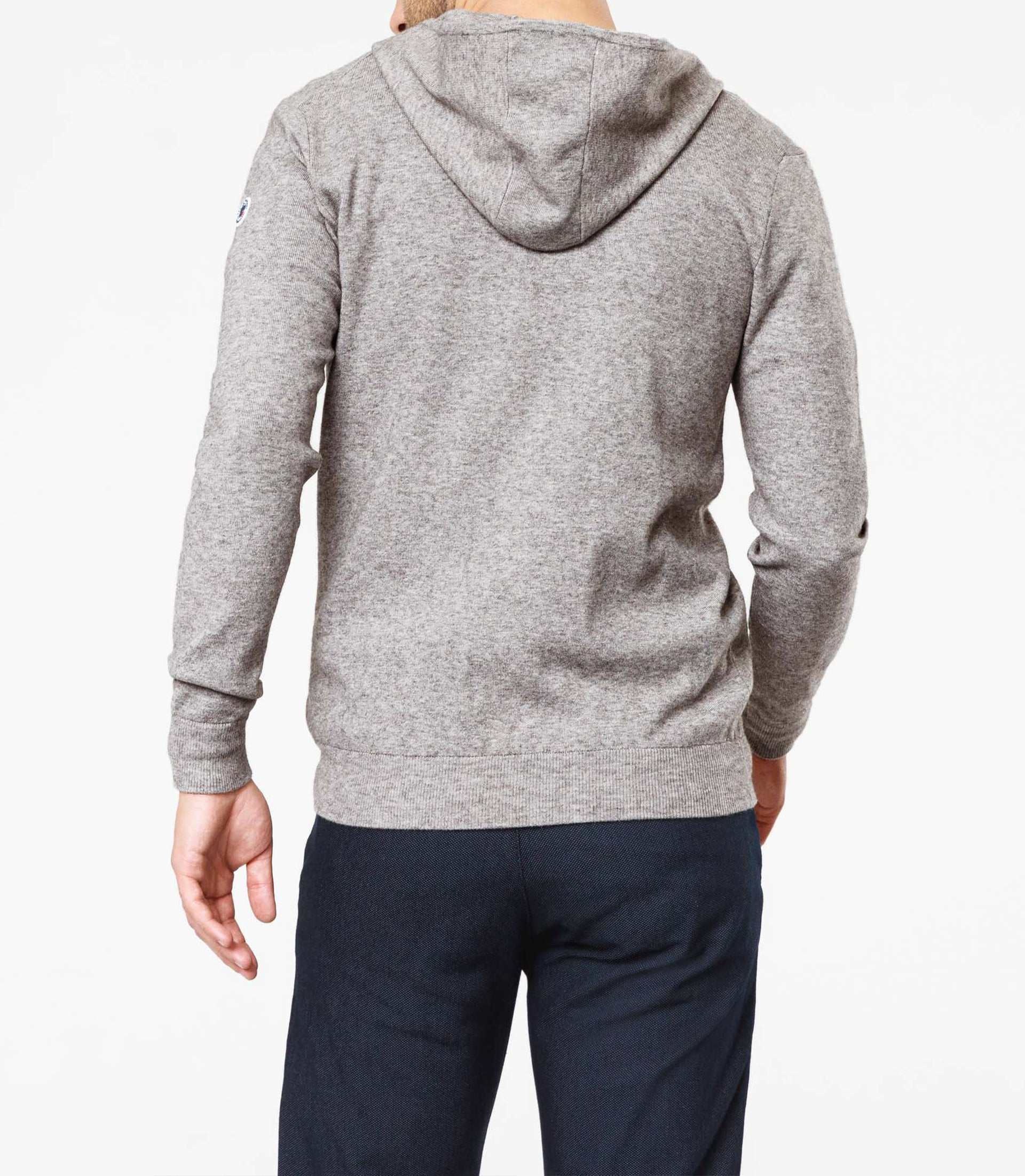 Sweat pull zippé gris chiné "Nikos" - IZAC