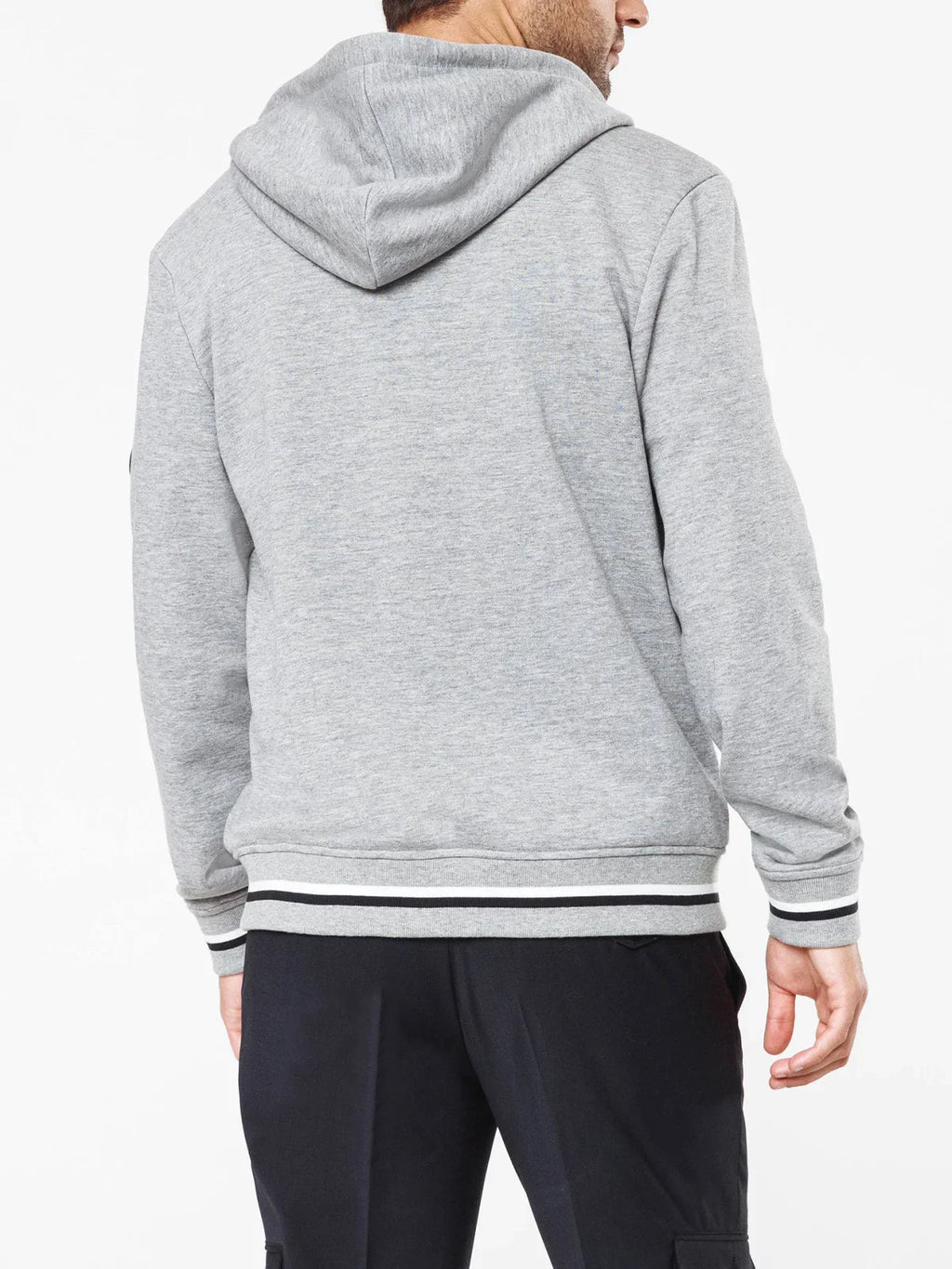 Sweat pull zippé capuche gris - IZAC