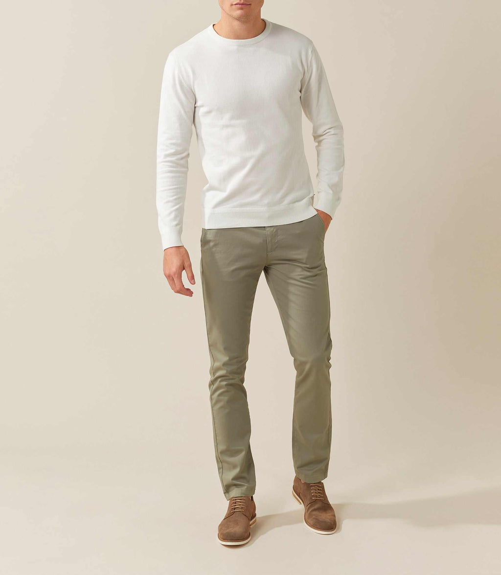 Pull col rond blanc "Felix" - IZAC
