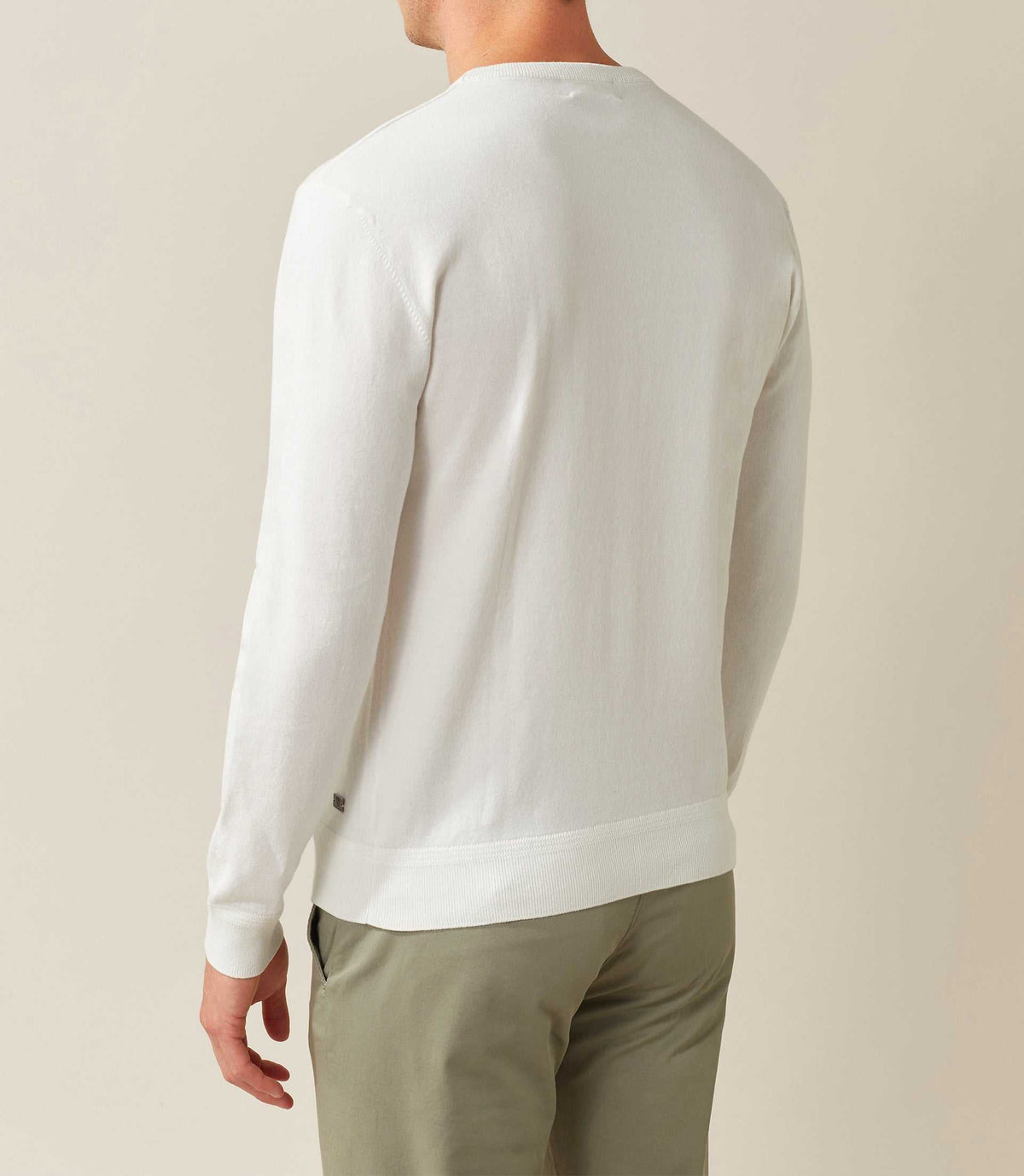 Pull col rond blanc "Felix" - IZAC