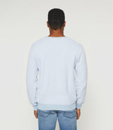 Pull col rond bleu ciel "Damian" - IZAC