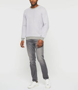 Pull col rond taupe "Damian" - IZAC