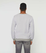 Pull col rond taupe "Damian" - IZAC