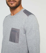 Pull col rond gris chiné "Darius" - IZAC