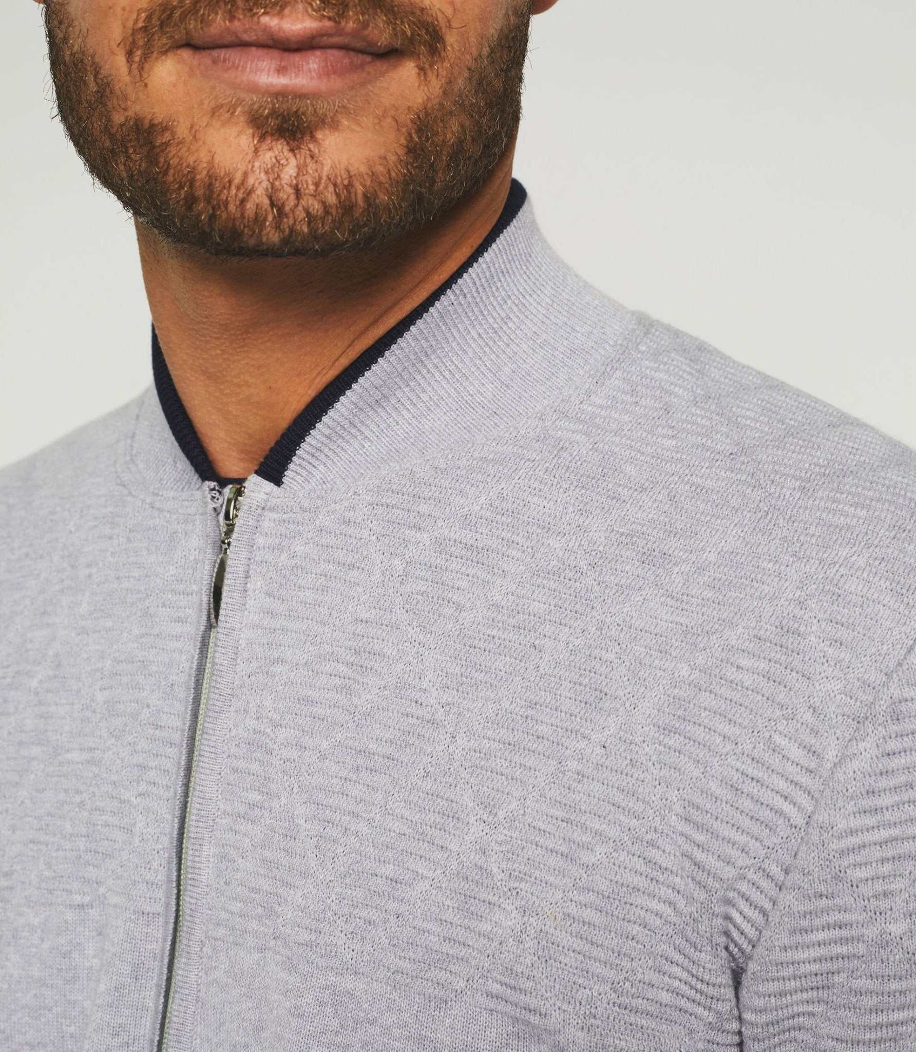 Gilet zippé gris chiné "Dimitri" - IZAC