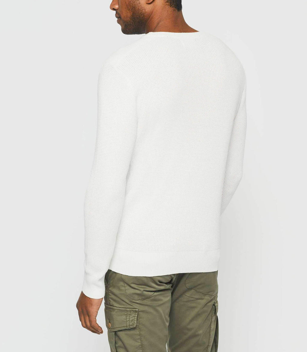 Pull col rond écru "Django" - IZAC