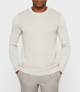 Pull col rond beige "Donatello" - IZAC