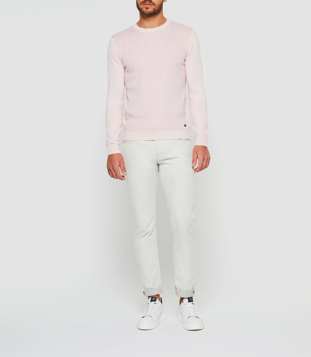 Pull col rond rose "Donatello" - IZAC