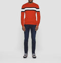Pull col rond rouge "Donovan" - IZAC