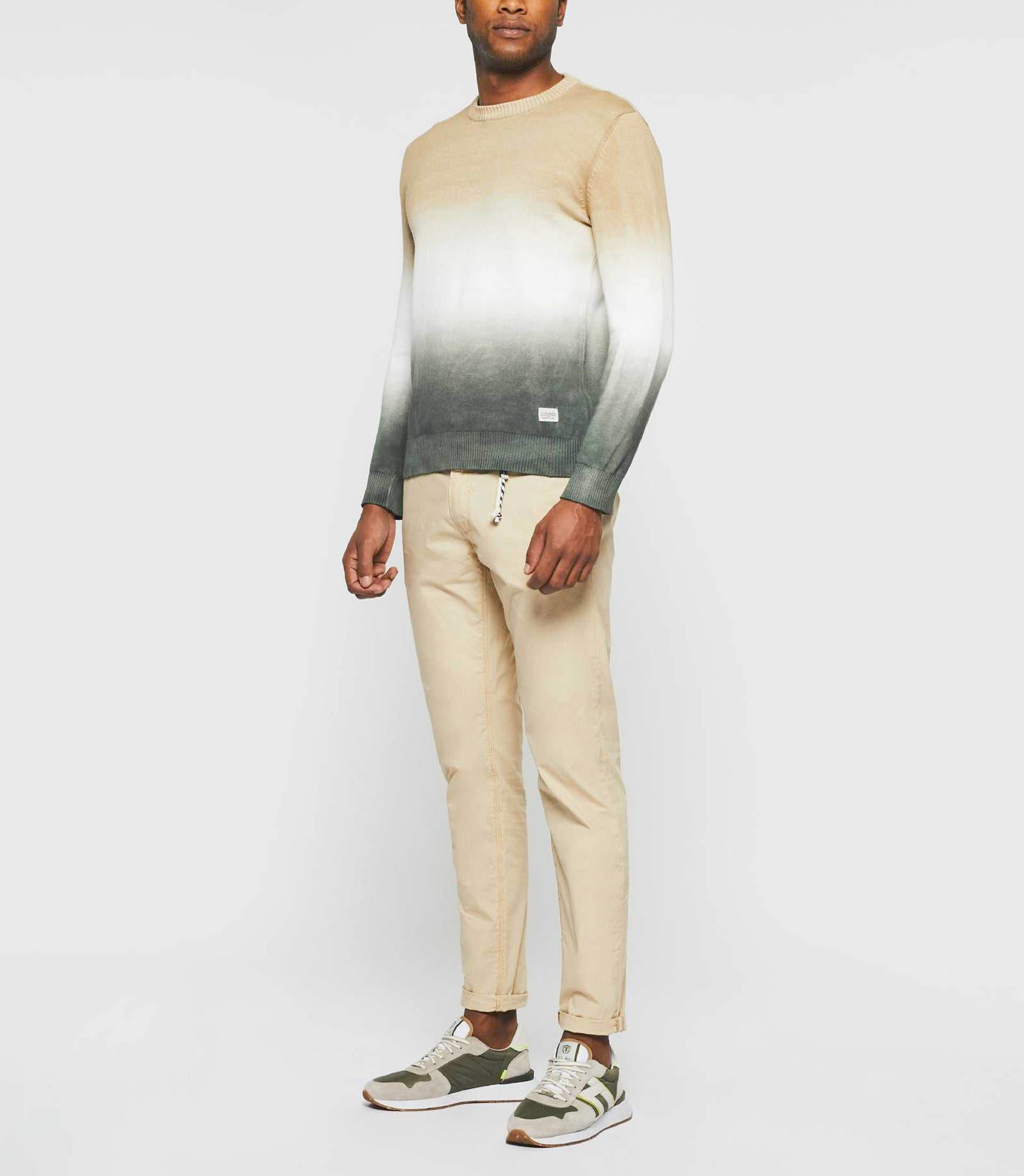 Pull col rond dégradé beige "Droguo" - IZAC