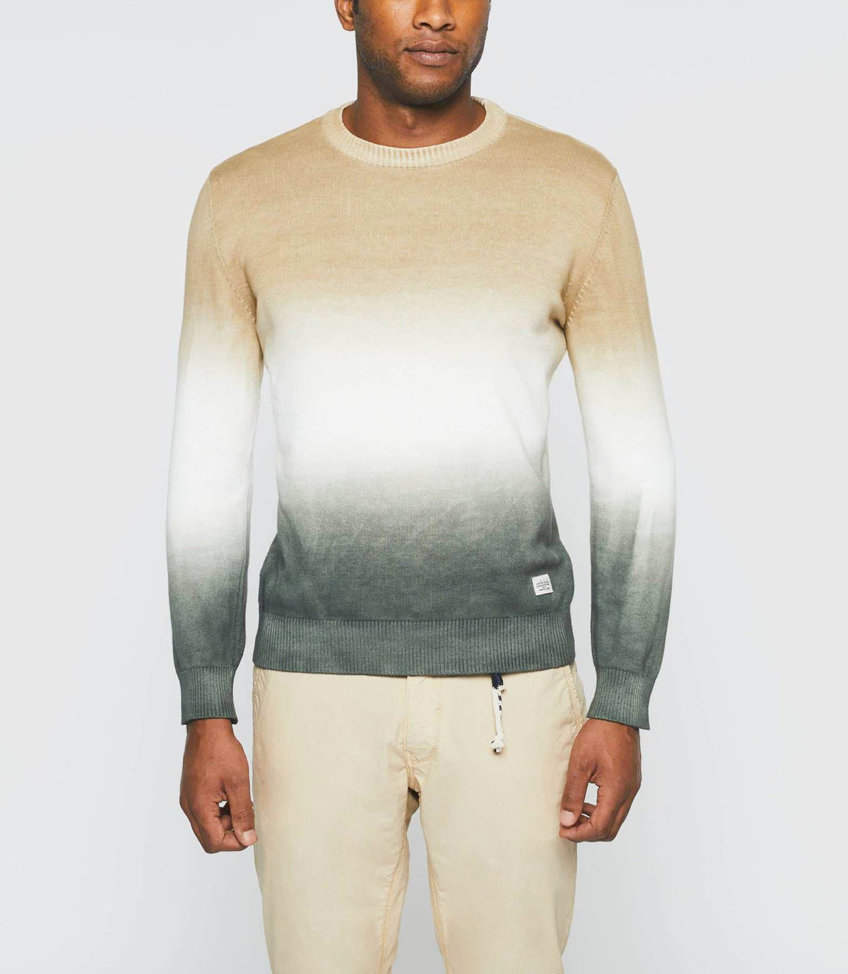 Pull col rond dégradé beige "Droguo" - IZAC