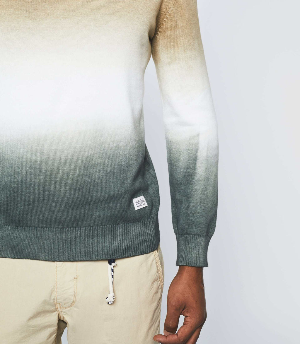 Pull col rond dégradé beige "Droguo" - IZAC