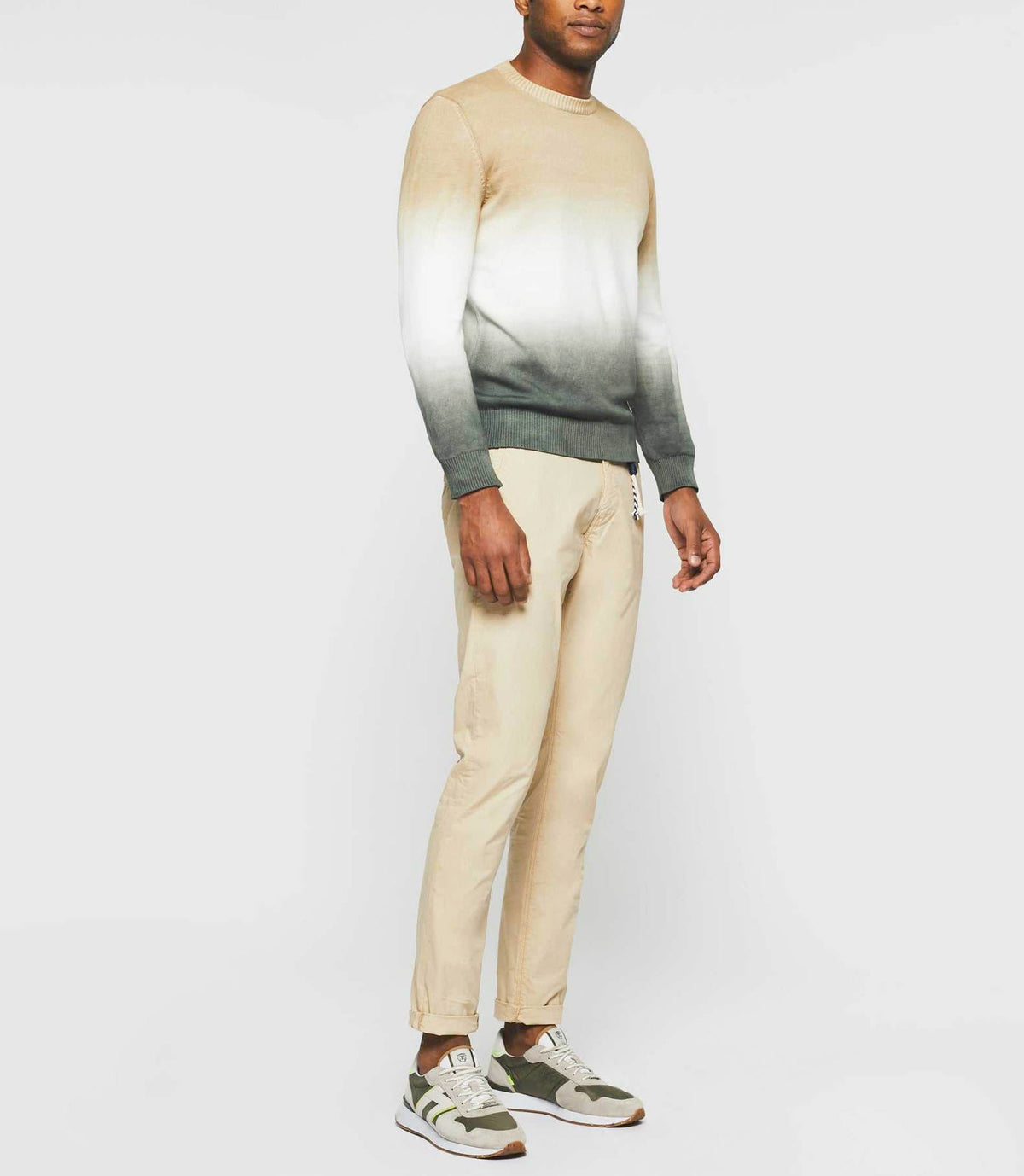 Pull col rond dégradé beige "Droguo" - IZAC