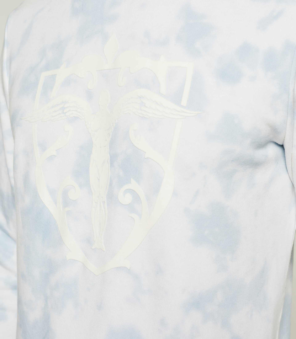 Sweat tie & dye bleu et blanc "Swdinis" - IZAC