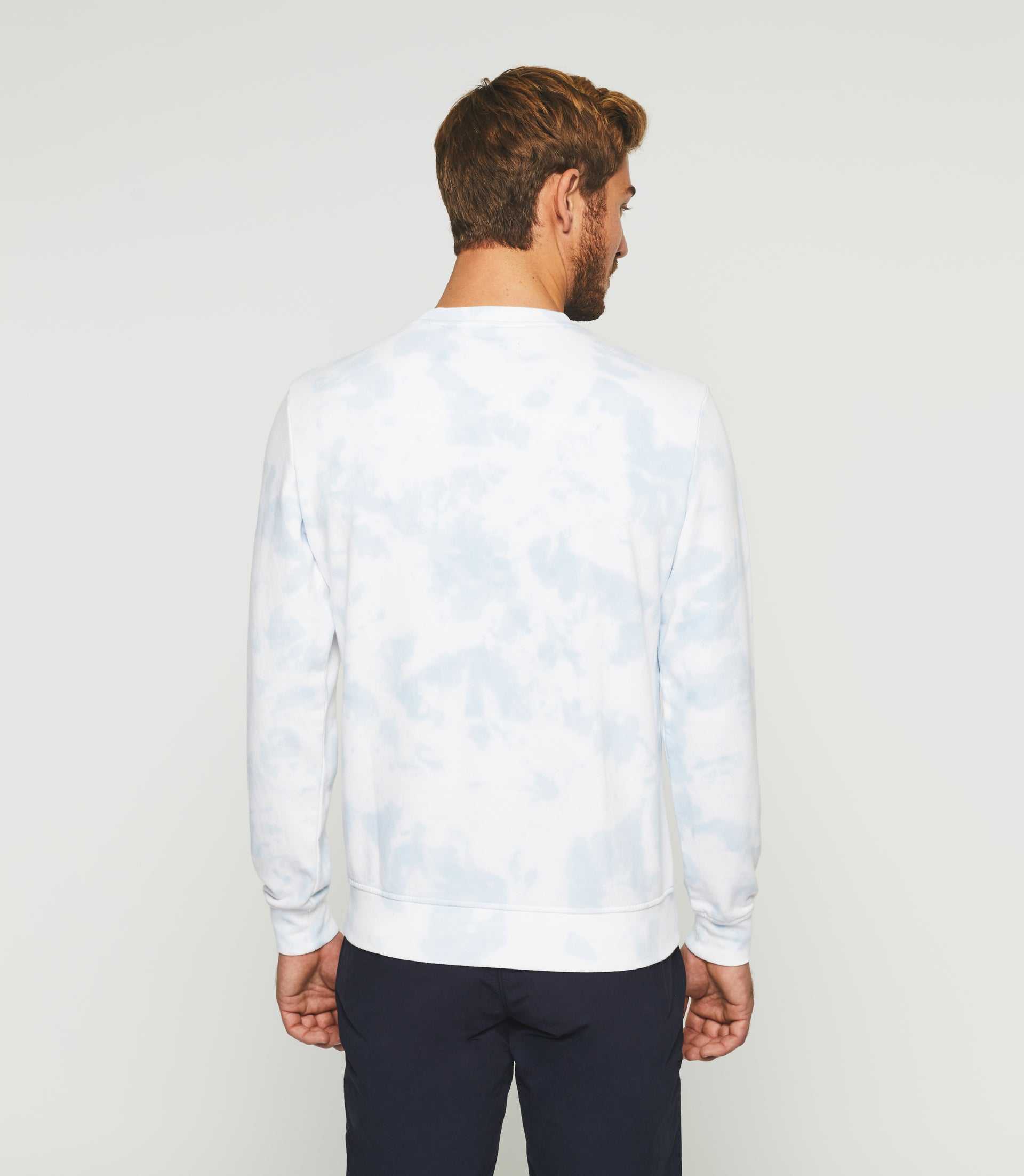 Sweat tie & dye bleu et blanc "Swdinis" - IZAC