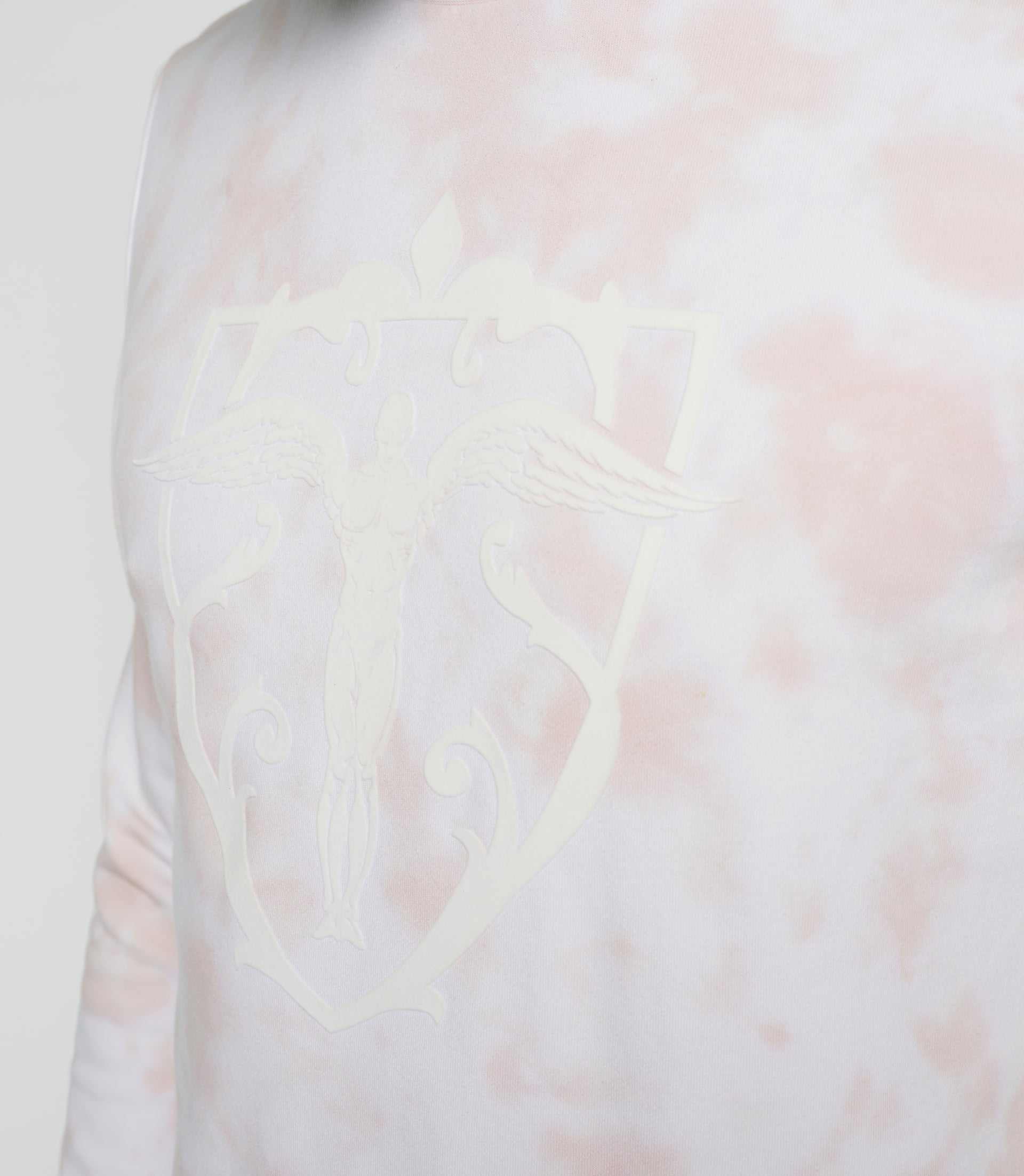 Sweat tie & dye rose et blanc "Swdinis" - IZAC