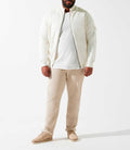 Gilet zippé col montant écru DANBT - IZAC