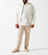 Gilet zippé col montant écru DANBT - IZAC