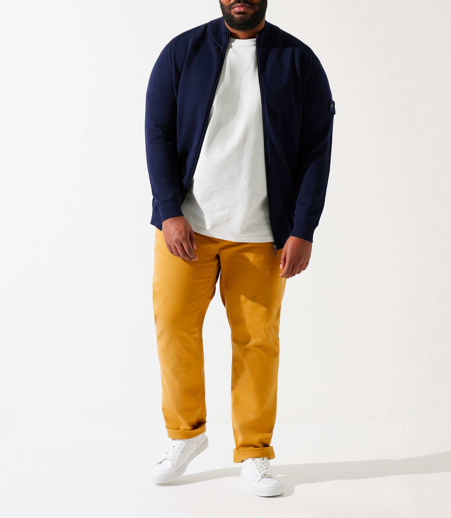 Gilet zippé col montant marine DANBT - IZAC