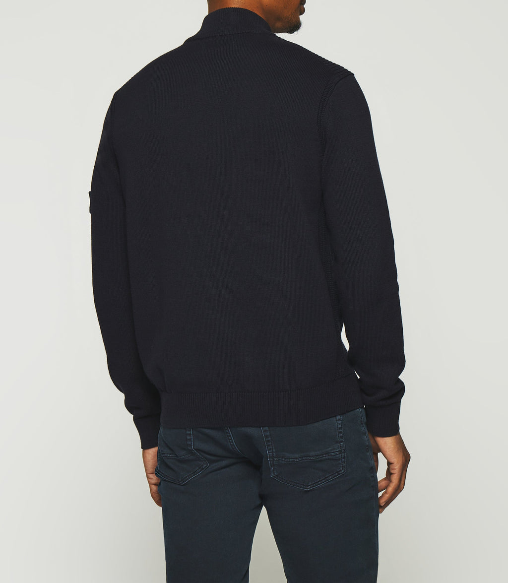 Gilet zippé col montant marine DAN - IZAC