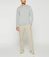 Pull col rond gris DAVID - IZAC