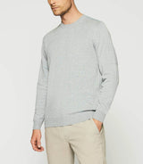 Pull col rond gris DAVID - IZAC