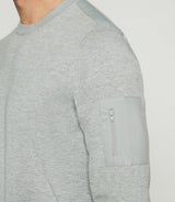 Pull col rond gris DAVID - IZAC