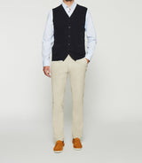 Gilet sans manches en maille marine DIVIN - IZAC