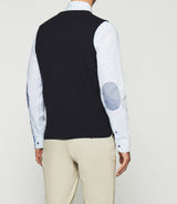 Gilet sans manches en maille marine DIVIN - IZAC