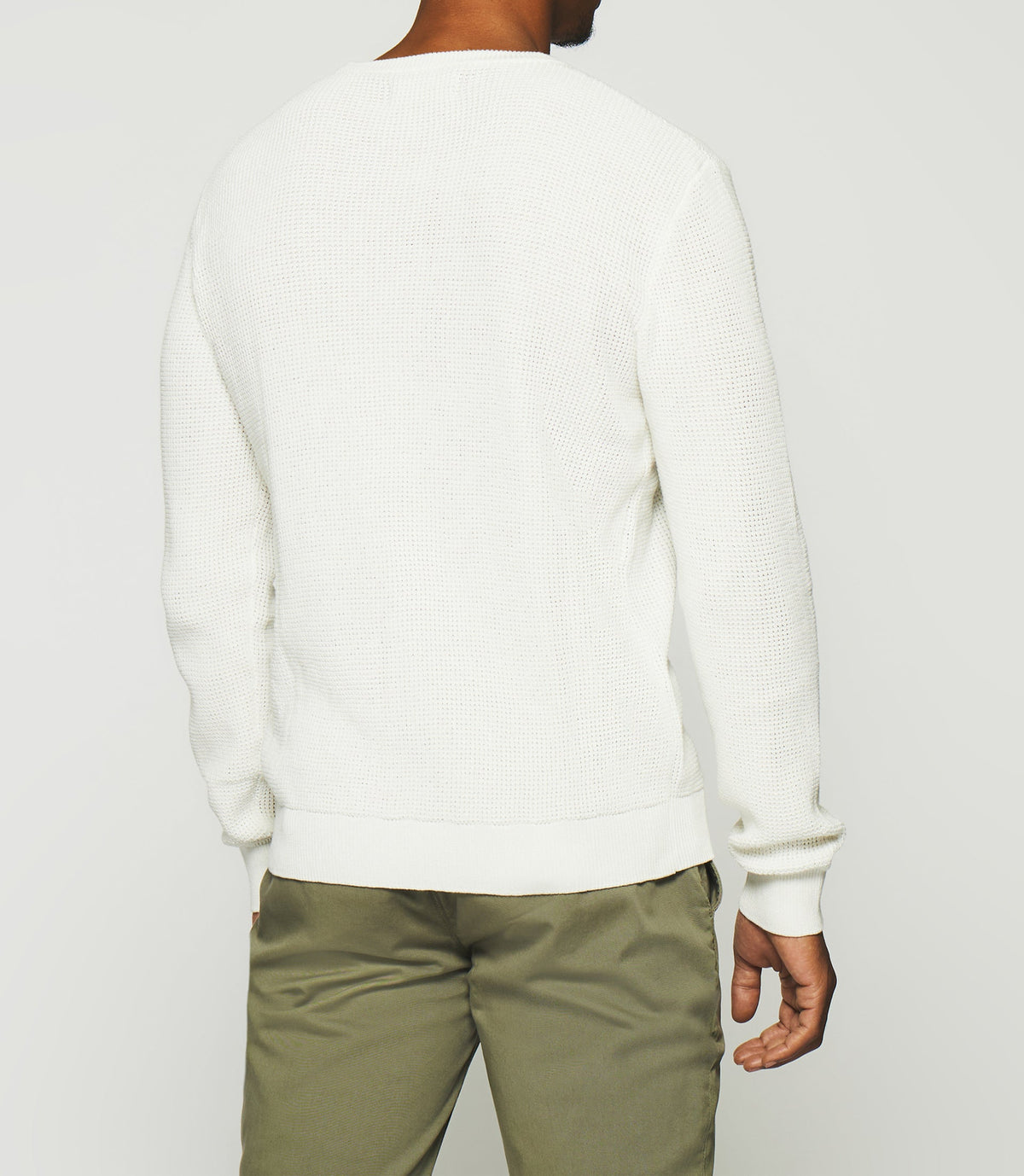 Pull col rond en coton écru DJANGO - IZAC
