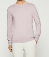 Pull col rond en coton cachemire violet parme DRISS - IZAC