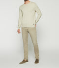 Pull col rond en coton cachemire vert clair DRISS - IZAC