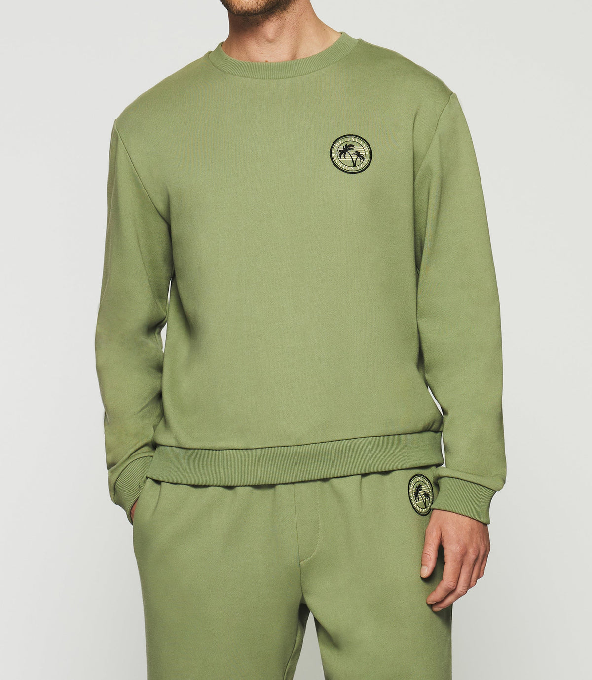 Sweat manches longues kaki SWDARREN - IZAC